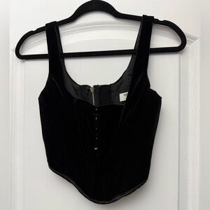 House of CB Black Velvet Corset